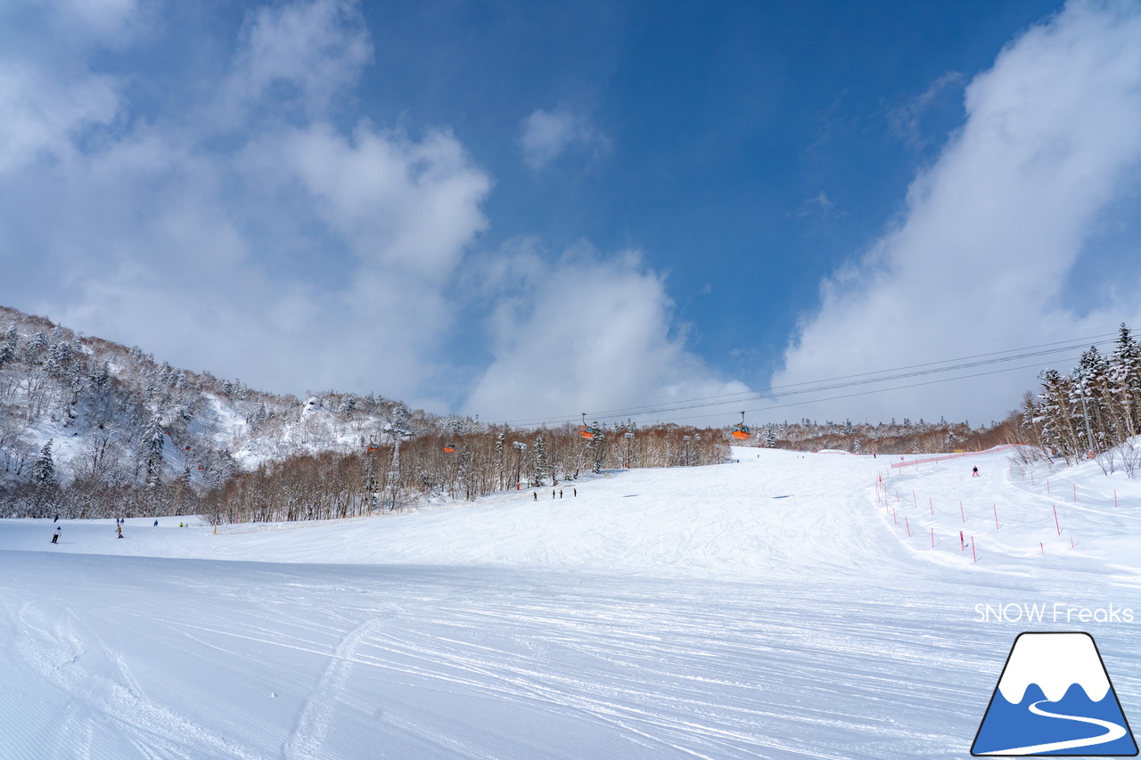 札幌国際スキー場｜３月の平日。粉雪コンディション、ゴンドラ＆リフト待ち無し、もちろん、ゲレンデも混雑無し。要するに、最高です(^_-)-☆